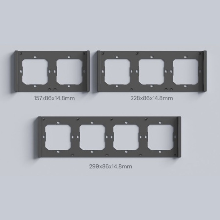 SONOFF SwitchMan M5 Wi-Fi / Matter smart wall switch, 2-gang, modular version, (new) gray (M5-2C-80M) - Img 4