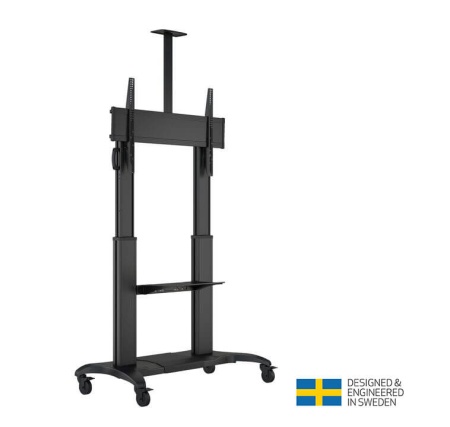 Stand TV mobil Multibrackets MB-6324, diagonala 60"-100", max. 90 kg, reglabil 1390-1740 mm, Negru, eligibil PNRAS/PNRR - Img 2