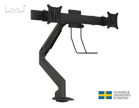 Suport 2 monitoare Gas Lift Multibrackets HD MB-5952, 15"-28", min.2-max.10kg / ecran, negru