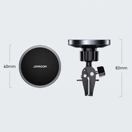 Suport auto cu incarcare wireless, compatibil Apple MagSafe , Joyroom black (JR-ZS240) - Img 5