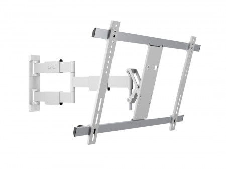 Suport TV perete Multibrackets MB-0150, diagonala 37"-65", max. 30kg, rotire-inclinare-flexare, alb