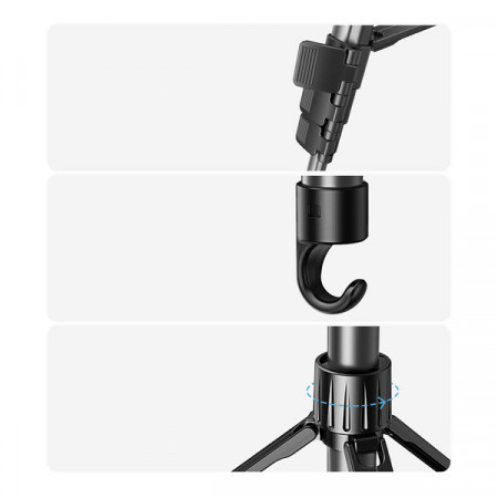 Trepied profesional Ugreen LP661 pentru smartphone-uri și camere - negru și gri - Img 8