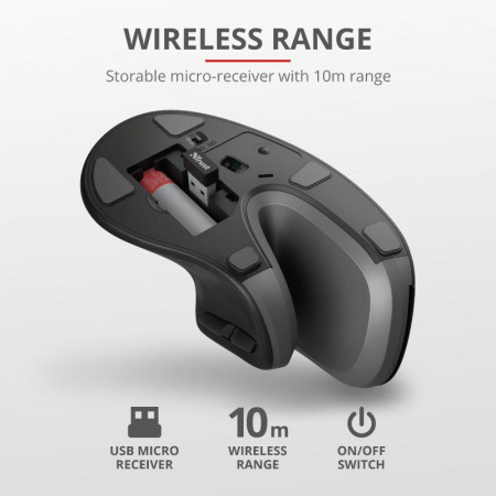 Trust Verro Ergonomic Wireless Mouse - Img 5