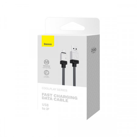 USB C - Cablu Lightning 20W 1m Baseus CoolPlay - negru - Img 2