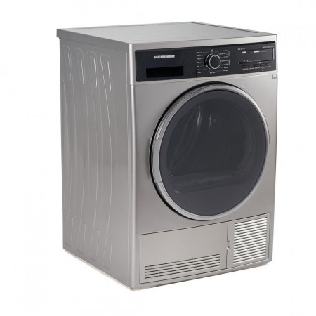 Uscator de rufe Heinner HHPD-804SA++, Pompa caldura, 8 kg, Display LED, Lumina cuva, Anti-sifonare, Clasa A++, Argintiu