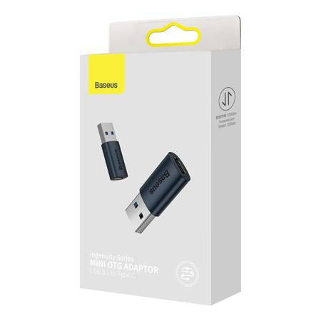 Adaptor Baseus Ingenuity USB-A la USB-C OTG (albastru) - Img 2