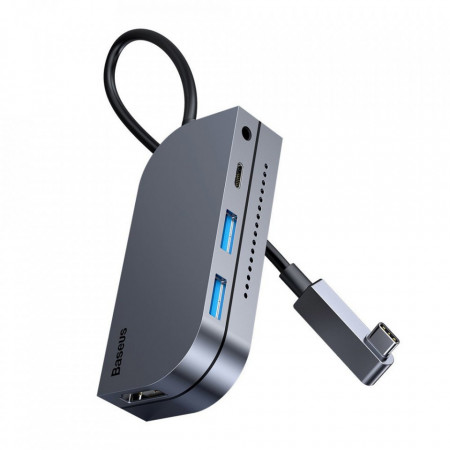 Adaptor/Hub multifunctional 6 in 1, USB Type C memory card reader (USB 3.0, HDMI, micro SD) Power Delivery 60 W gri(CAHUB-CWJ0G)