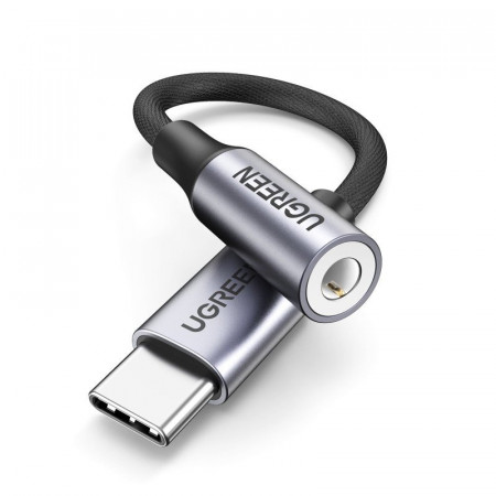 Adaptor pentru casti Ugreen cu mini mufa de 3,5 mm la USB tip C 10 cm negru (AV161 50631) - Img 7