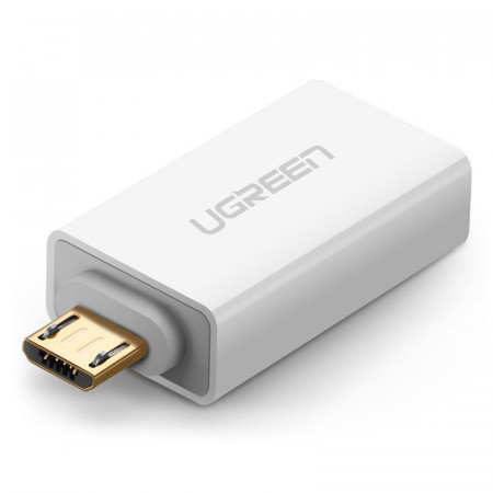 Adaptor Ugreen micro USB la USB 2.0 OTG white (US195)