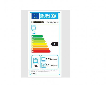 Aragaz mixt Heinner HFSC-V60LITGC-WH, 4 arzatoare gaz, Dispozitiv de siguranta plita, Aprindere electrica, Cuptor electric, Timer, Grill, Clasa A, 50 cm, Alb - Img 4