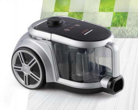 Aspirator fara sac Heinner, sistem ciclonic cu filtru HEPA 12, perie ECO, putere: 800W, putere de absorbtie: 160W, capacitate recipient praf: 2.5L, tub telescopic din metal, lungime cablu alimentare: 5m, culoare: gri - Img 4