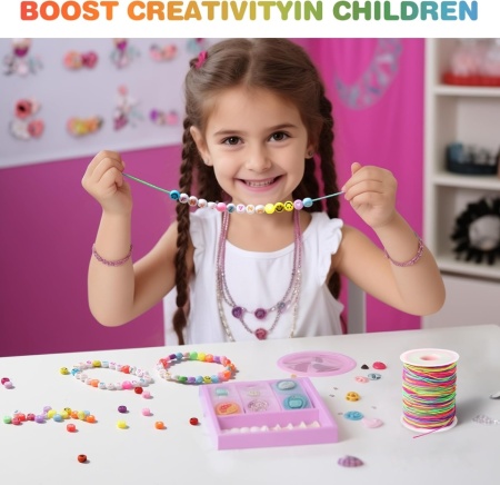 Ață Elastică pentru Brățări, 1 mm × 100 m, Design Curcubeu / Multicolor, Material TPE și Nailon, Ideală pentru Bijuterii DIY și Crafting - Img 2