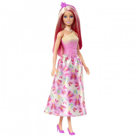 BARBIE PAPUSA BARBIE CU PARUL BLOND SI ROZ - Img 2