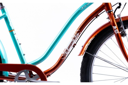 Bicicleta Pegas Strada 2, 26 inch, cadru aluminiu, maro/verde - Img 10