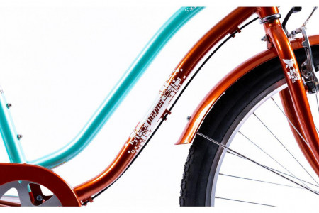 Bicicleta Pegas Strada 2, 26 inch, cadru aluminiu, maro/verde - Img 4