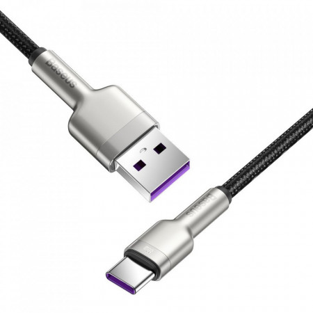 Cablu Baseus Cafule Series Metal USB - USB Typ C 66W, 0.25m black (CAKF000001) - Img 5