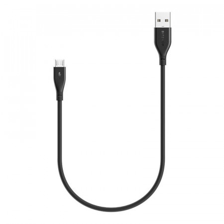 Cablu de date Micro-USB BlitzWolf BW-MC10 , 0.3 m , negru - Img 3