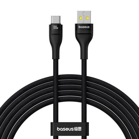 Cablu de incarcare Baseus Flash 2 USB la USB-C 100W, 2m (negru) - Img 2