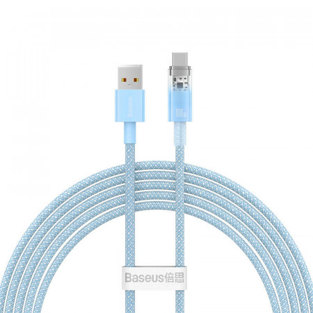 Cablu de incarcare rapida Baseus USB la USB-C 6A, 1 m(albastru) - Img 2
