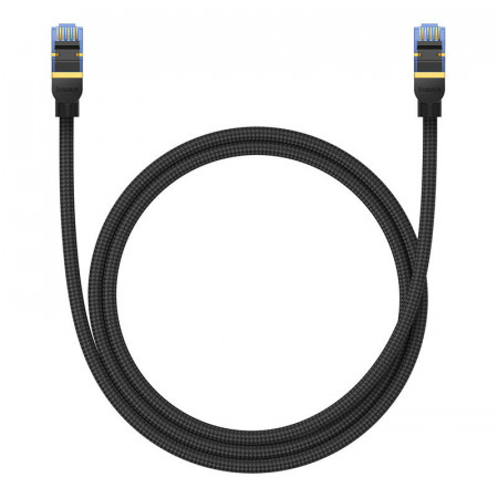 Cablu de retea impletit Baseus Ethernet RJ45, 10 Gbps, 1 m (negru) - Img 2