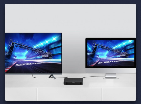 Cablu HDMI 2.1 Baseus 8K 60 Hz 48 Gbps / 4K 120 Hz / 2K 144 Hz 3D eARC QMS Dynamic HDR VRR ALLM 1 m negru (CAKGQ-J01) - Img 2