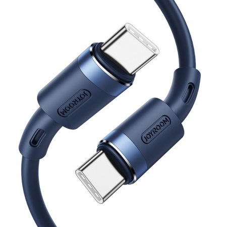 Cablu pentru incarcare si transfer de date Joyroom S-1830N9, 2x USB Type-C, PD 60W, 1.8m, Bleumarin - Img 2