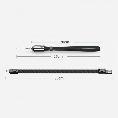 Cablu telefon Baseus Gold Collar USB For Lightning 2.4A 85cm Stripe Black - Img 6