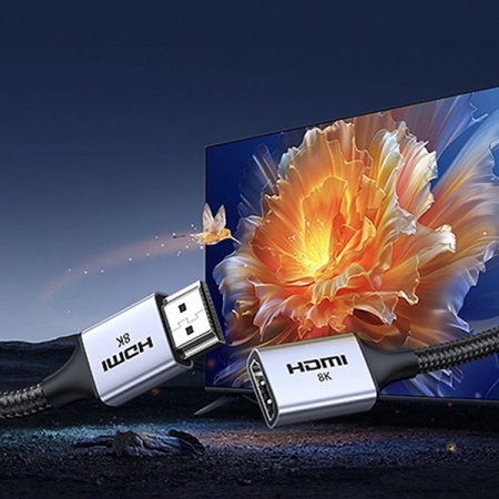 Cablu Ugreen HD165 HDMI (masculin) / HDMI (femei) 8K 0,15 m - gri - Img 3