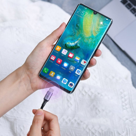 Cablu Ugreen USB Type C - USB Type C 5 A 100 W Power Delivery Quick Charge 3.0 FCP 480 Mbps 2m gray (70429 US316) - Img 3