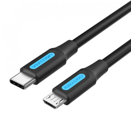 Cablu USB-C 2.0 la Micro-B 2A 2m Vention COVBH negru - Img 2