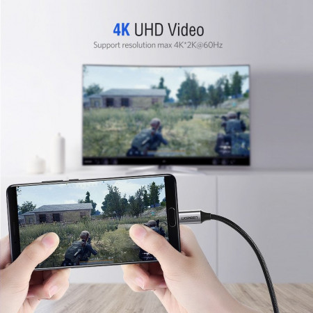 Cablu USB-C la HDMI UGREEN 4K UHD 1,5m (negru) - Img 2