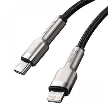 Cablu USB-C pentru Lightning Baseus Cafule, PD, 20W, 0,25m (negru) - Img 5