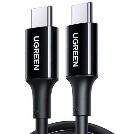 Cablu USB-C UGREEN US300 la USB-C, 100 W, 5 A, 1 m (negru)