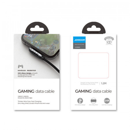 Cablu USB Joyroom - Incarcare Lightning / Transfer de date 2,4A 1,2m Negru (S-1230K3) - Img 2