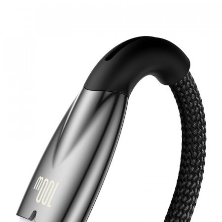 Cablu USB pentru seria USB-C Baseus Glimmer, 100W, 2m (negru) - Img 4