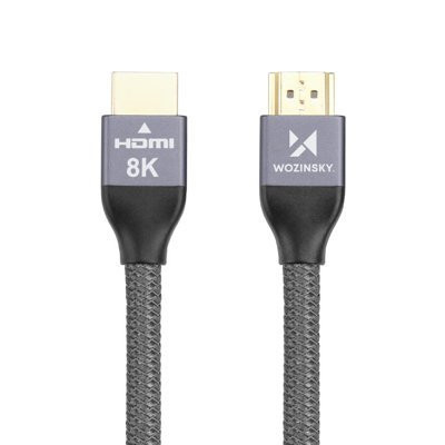 Cablu Wozinsky HDMI 2.1 8K 60 Hz 48 Gbps / 4K 120 Hz / 2K 144 Hz 1m argintiu (WHDMI-10)