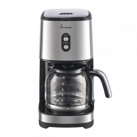 Cafetiera FRAM FCM-915IX, 900W, 1.5l, filtru detasabil si lavabil, functie anti-picurare, Argintiu