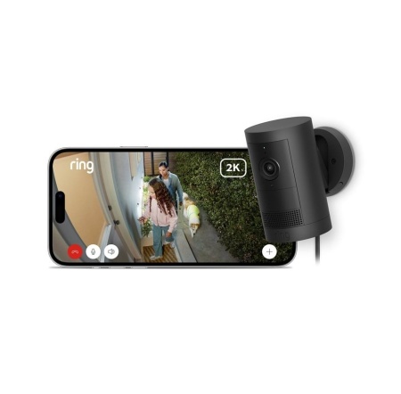 Camera de exterior Ring Plus plug in, neagra - Img 9