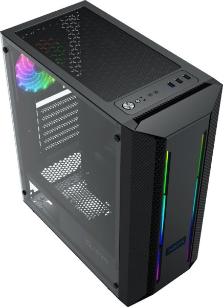 Carcasa AQIRYS Mizar ARGB, Mid-Tower, fara sursa, ATX, Black - Img 11