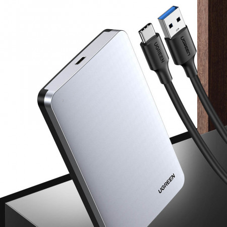 Carcasa hardisk extern Ugreen 2.5 '' SATA 3.0 6Gbps gray + cablu USB - USB Type C 0.5m (CM300) - Img 5