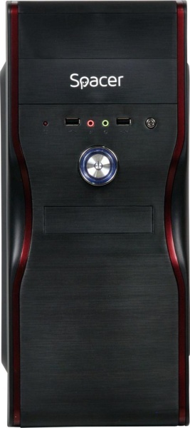 Carcasa Spacer, New Mercury, ventilor 12cm, HD audio, ATX Mid-Tower,sursa 500W Black - Img 10