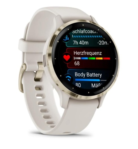 Ceas Garmin Venu 3S, Ivory/ Soft Gold - Img 9