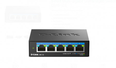 D-LINK DMS-105 UNMANAGED SWITCH 5 PORT - Img 2