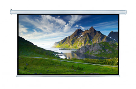 Ecran proiectie electric perete/tavan Blackmount, marime vizibila 260cm x 147cm, cu telecomanda, Format 16:9