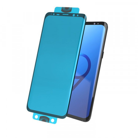 Folie protectie 3D Edge Nano Flexi Glass complet hibrid cu cadru pentru Samsung Galaxy S20 Ultra negru (senzor de amprentă pe ecran)