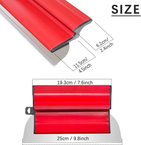 Gletieră Typec Home pentru Finisaj Rigips 25 cm (10 Inch), Lamă Flexibilă din Oțel Inoxidabil de 0.5 mm cu Design Semi-Circular, Mâner Ergonomic Anti-Alunecare, pentru Gletuire și Nivelare Pereți - Img 4