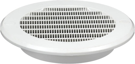 Grilă de Ventilație Rotundă din Plastic cu Protecție Împotriva Insectelor, Diametru 125 mm, Alb - Img 6
