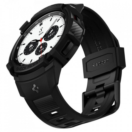 Husa + curea SPIGEN RUGGED ARMOR ”PRO” pentru GALAXY WATCH 4 CLASSIC 42 MM MATTE BLACK - Img 3