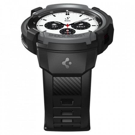 Husa + curea SPIGEN RUGGED ARMOR ”PRO” pentru GALAXY WATCH 4 CLASSIC 42 MM CHARCOAL GREY - Img 4