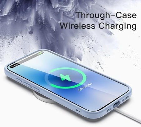 Husa de protectie JETech compatibila cu iPhone 17, protectie antisoc, spate rezistent si margini flexibile, Fog Blue / Albastru Ceata - Img 3